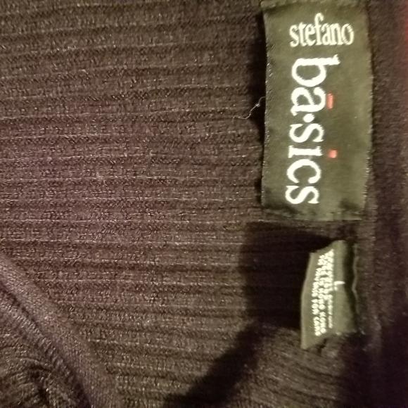 Long Black Ribbed Sweater in Black - Picture 5 of 5